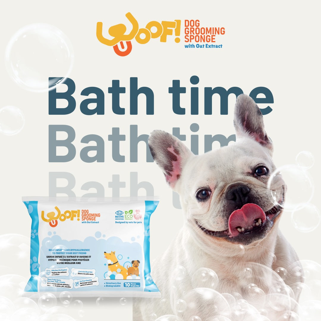 10x WOOF Disposable Single-Use Soap-Infused Dog Sponge